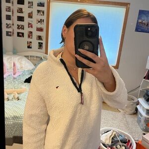 Tommy Hilfiger Women's Cream Fleece Sweater